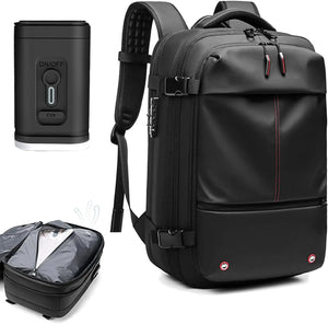Airback Vacuum Compression Backpack with Vacuum Pump 60L Expandable Travel Backpack for Men Women Airline Approved Business Bag