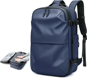 Airback Vacuum Compression Backpack with Vacuum Pump 60L Expandable Travel Backpack for Men Women Airline Approved Business Bag